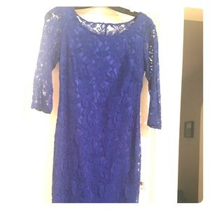 NEW! Alexia Admor blue lace overlay dress